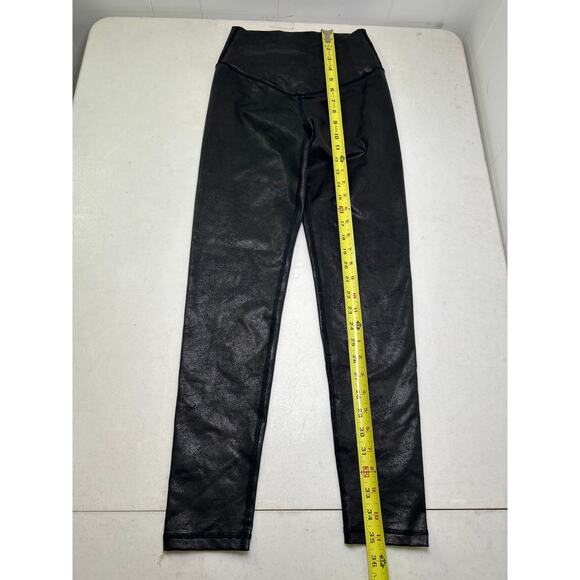 Offline by aerie crossover Black faux leather crackle leggings size M highrise - Picture 6 of 6